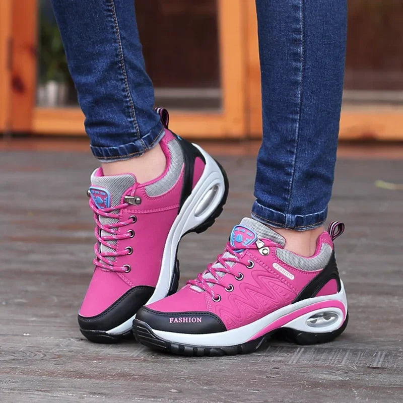 Women's Wedge Hiking Sneakers - Orthopedic, Durable
