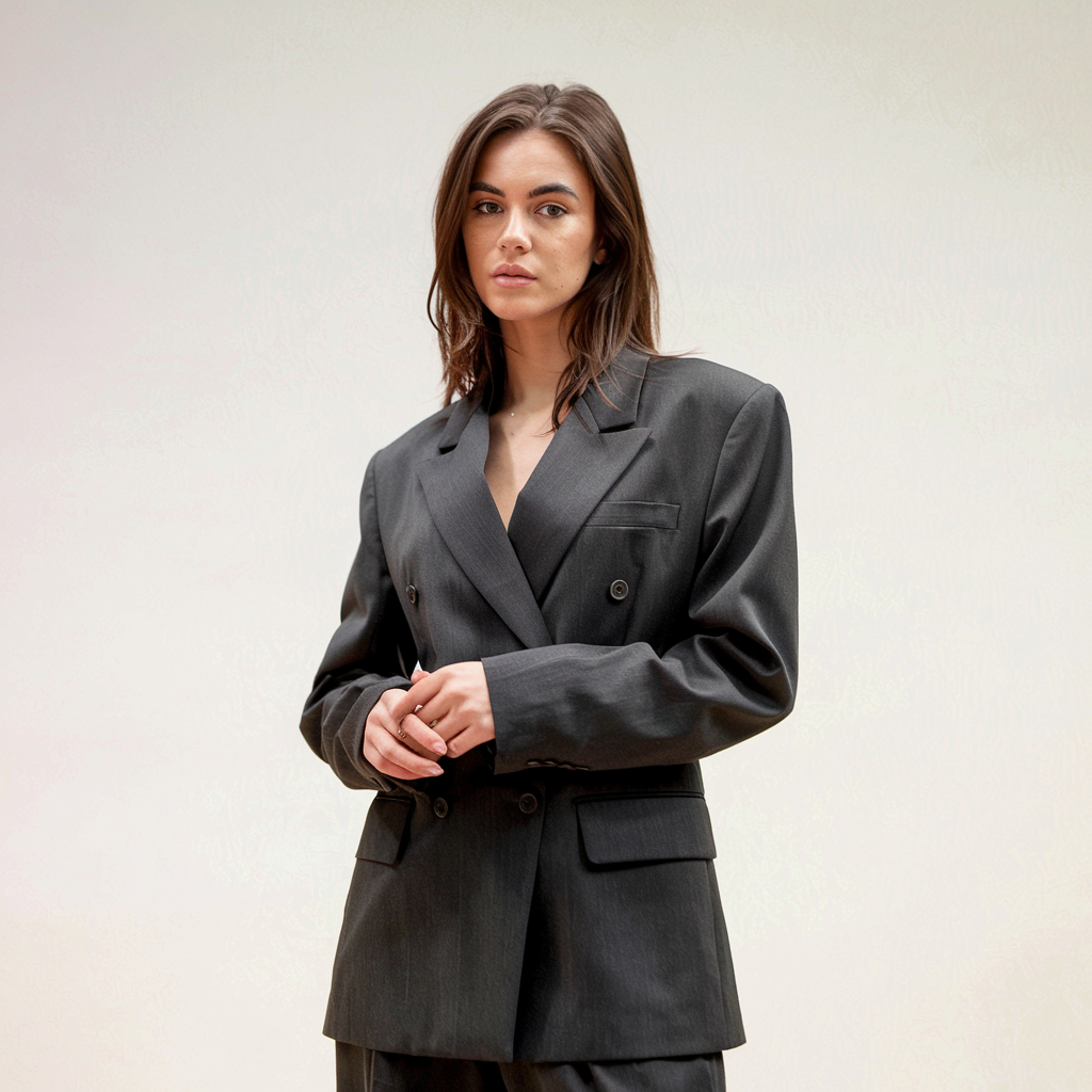 Elegant and modern double-breasted women's blazer