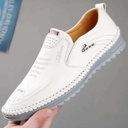 Men's Breathable Leather Shoes – Sturdy, Stylish, Orthopedic