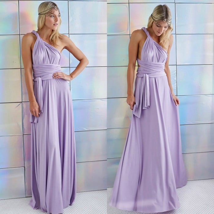Women's Open Back Wedding Guest Maxi Dress - Elegant, Airy, Lightweight