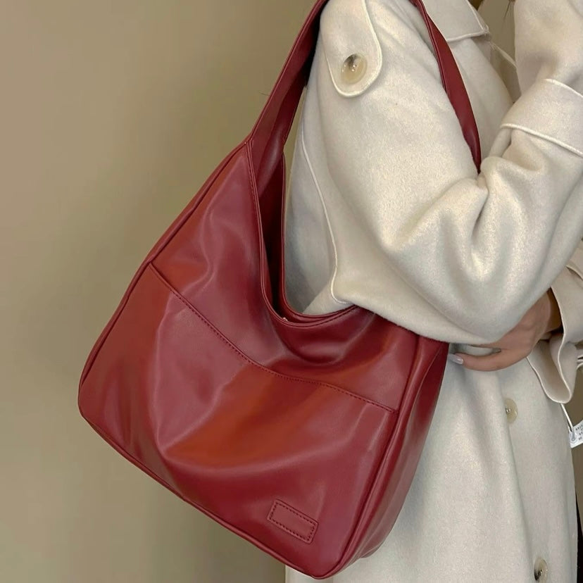 Women's Elegant Spacious Premium Leather Shoulder Bag – Refined and Durable