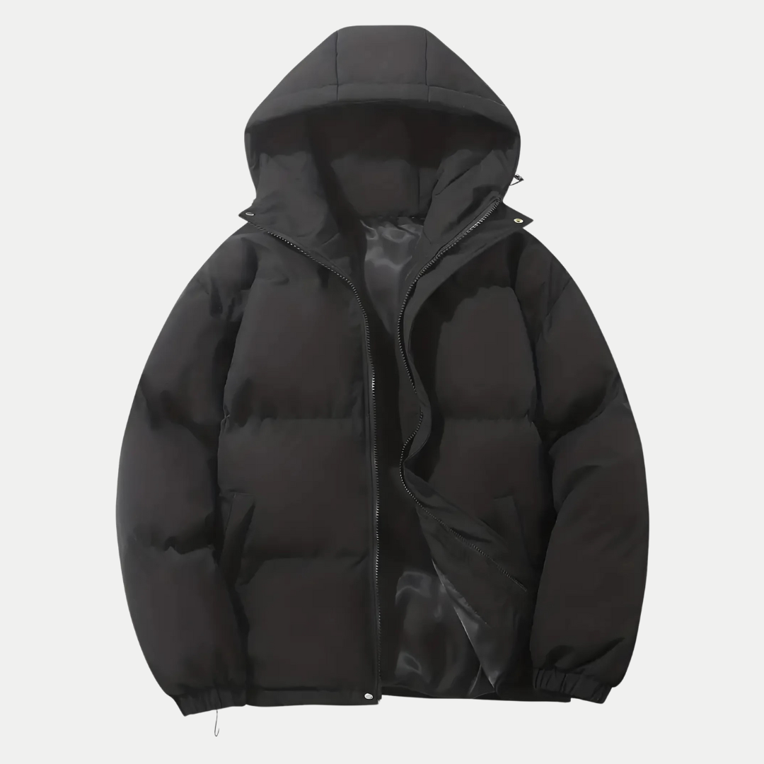 Men's Classic Winter Bomber Jacket with Hood