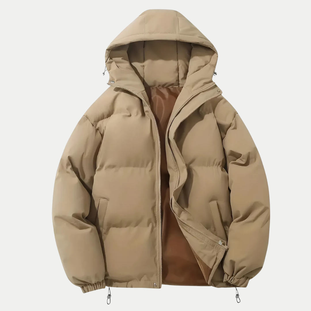 Men's Classic Winter Bomber Jacket with Hood