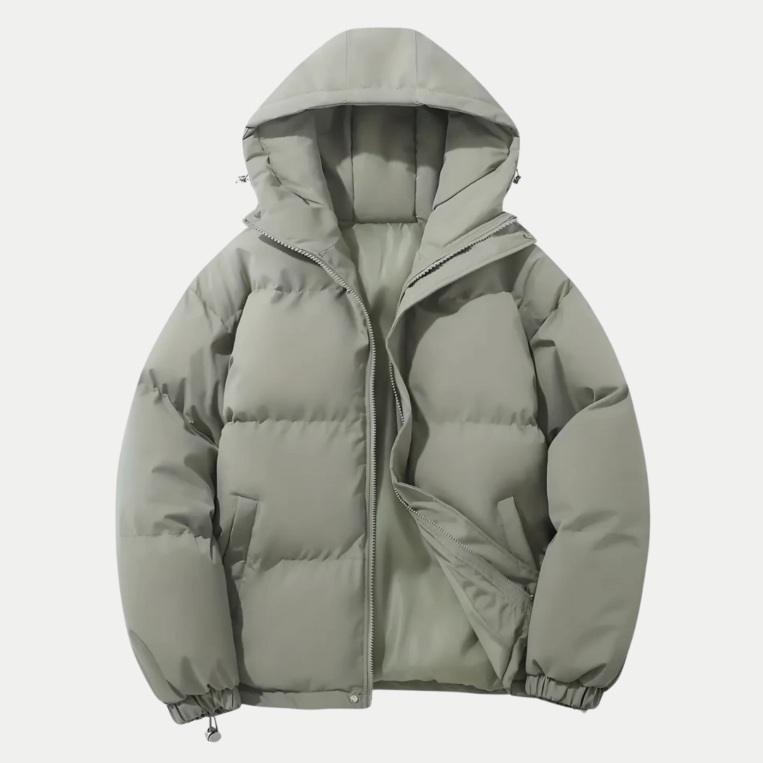 Men's Classic Winter Bomber Jacket with Hood