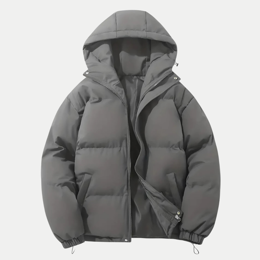 Men's Classic Winter Bomber Jacket with Hood