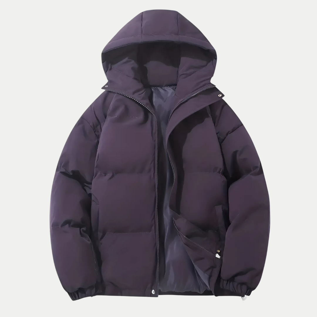 Men's Classic Winter Bomber Jacket with Hood