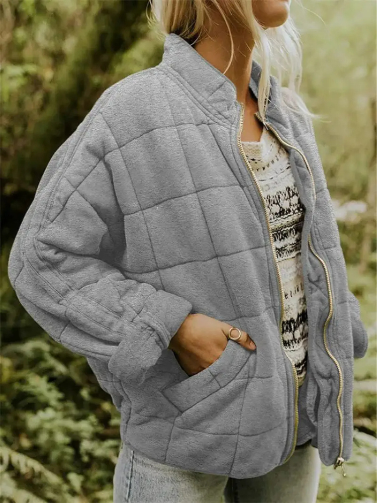 Women's Spring Quilted Versatile Stylish Jacket - Comfortable, Warm