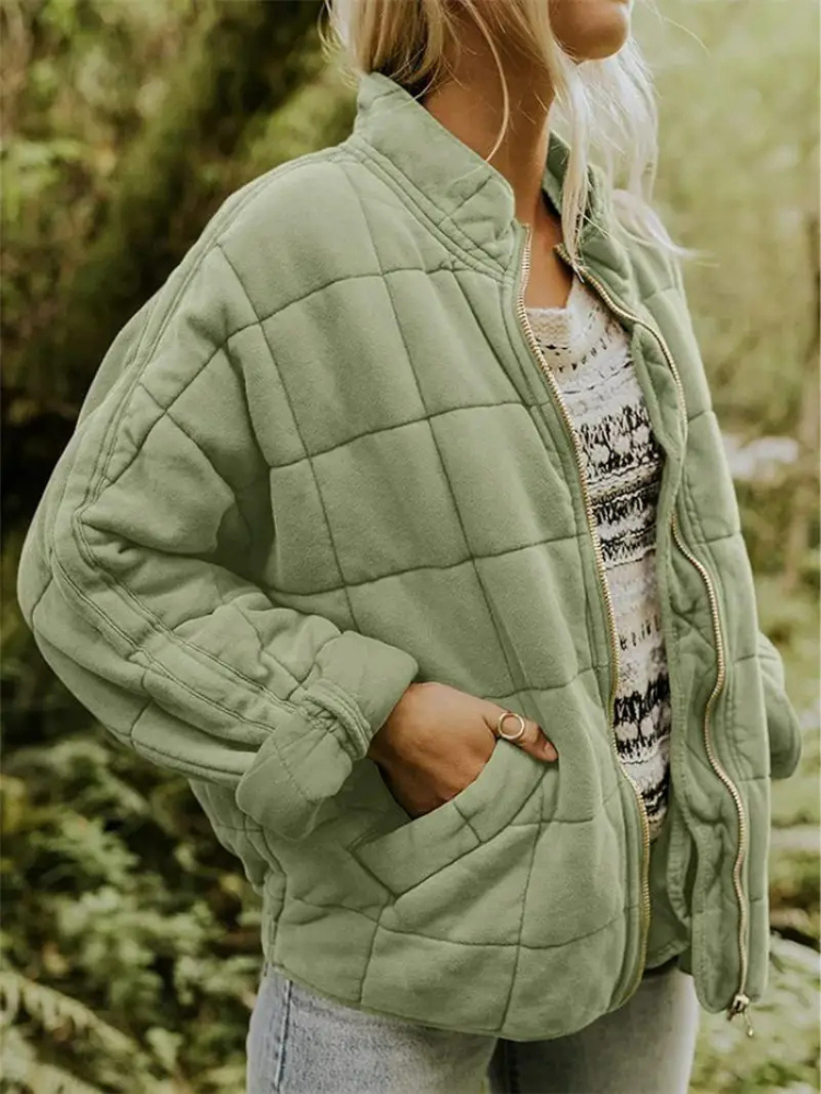 Women's Spring Quilted Versatile Stylish Jacket - Comfortable, Warm