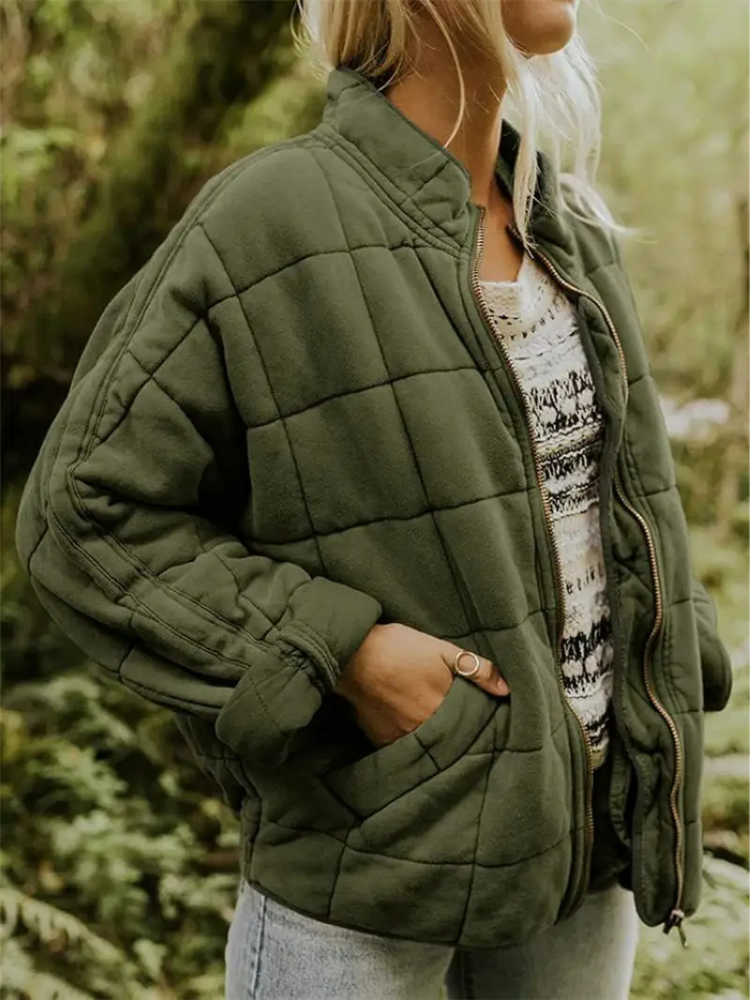 Women's Spring Quilted Versatile Stylish Jacket - Comfortable, Warm