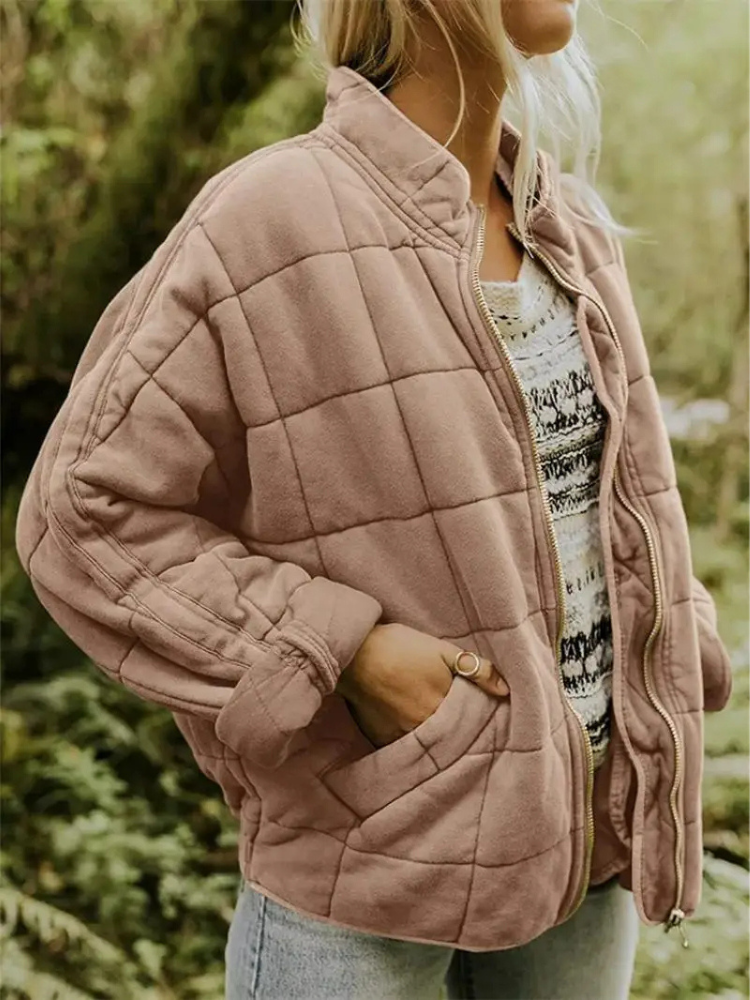 Women's Spring Quilted Versatile Stylish Jacket - Comfortable, Warm