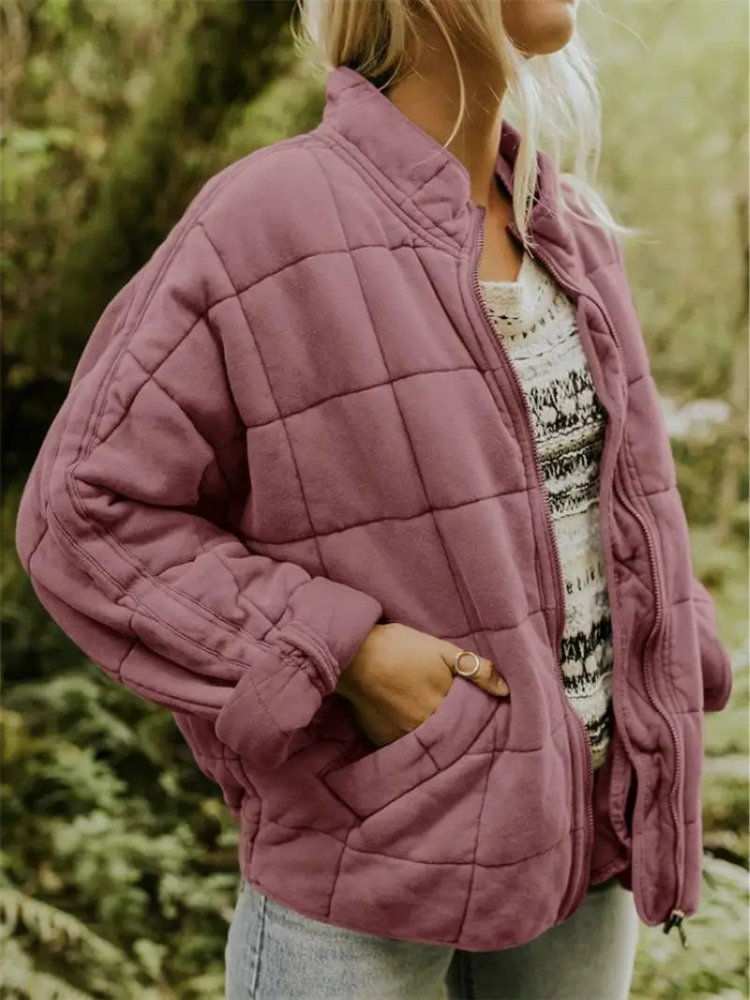 Women's Spring Quilted Versatile Stylish Jacket - Comfortable, Warm
