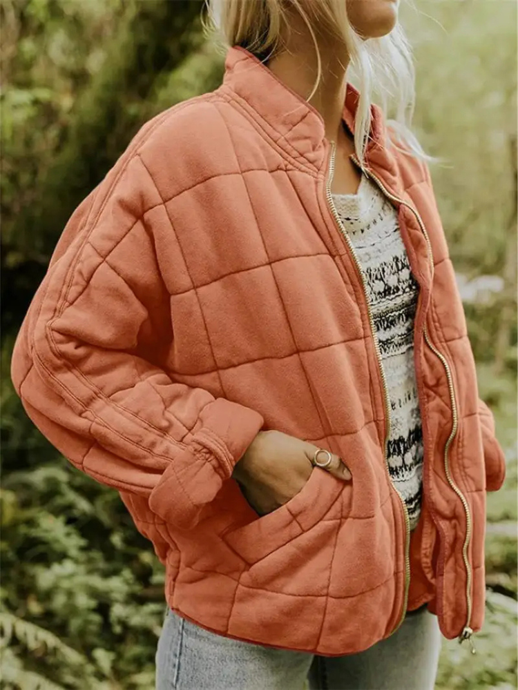 Women's Spring Quilted Versatile Stylish Jacket - Comfortable, Warm