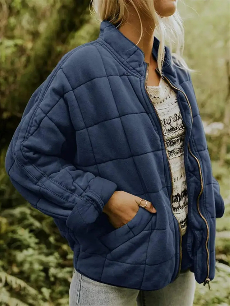 Women's Spring Quilted Versatile Stylish Jacket - Comfortable, Warm