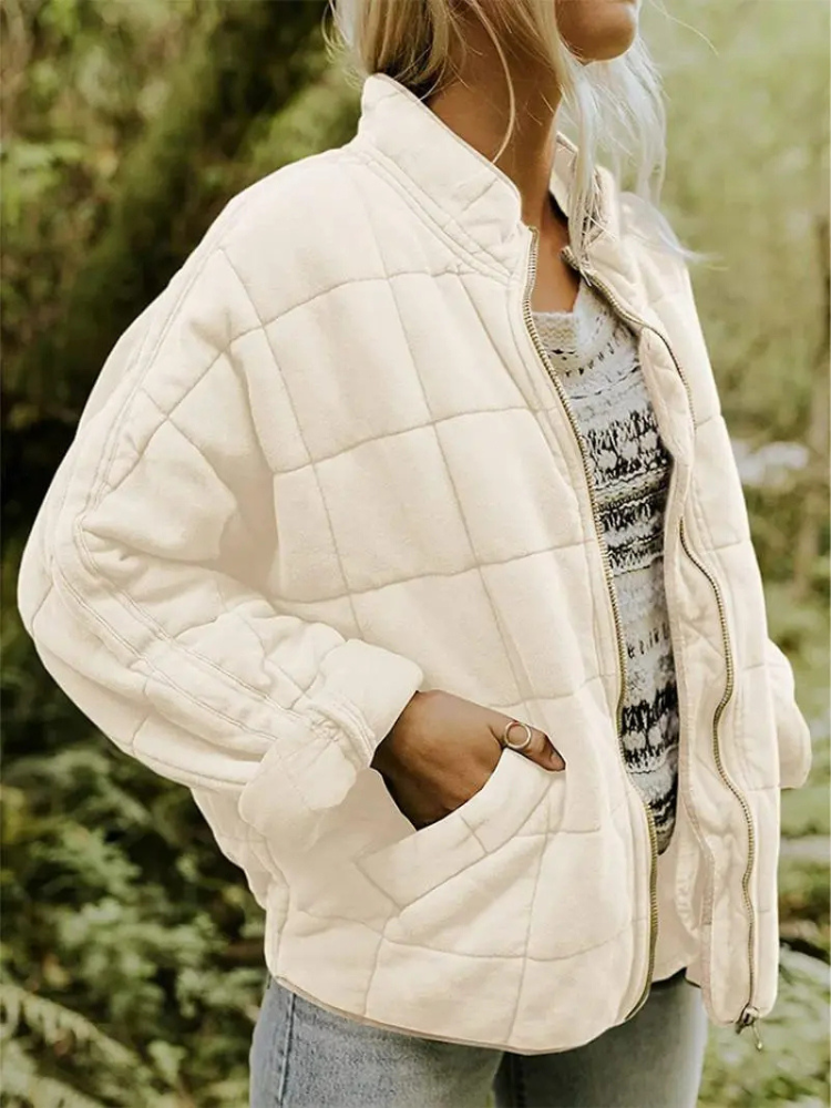 Women's Spring Quilted Versatile Stylish Jacket - Comfortable, Warm