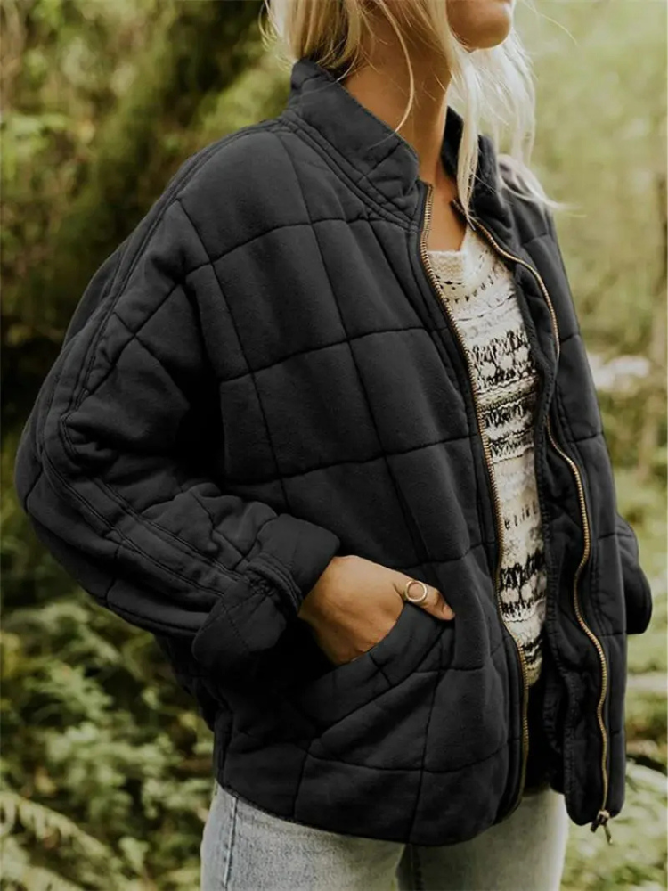 Women's Spring Quilted Versatile Stylish Jacket - Comfortable, Warm
