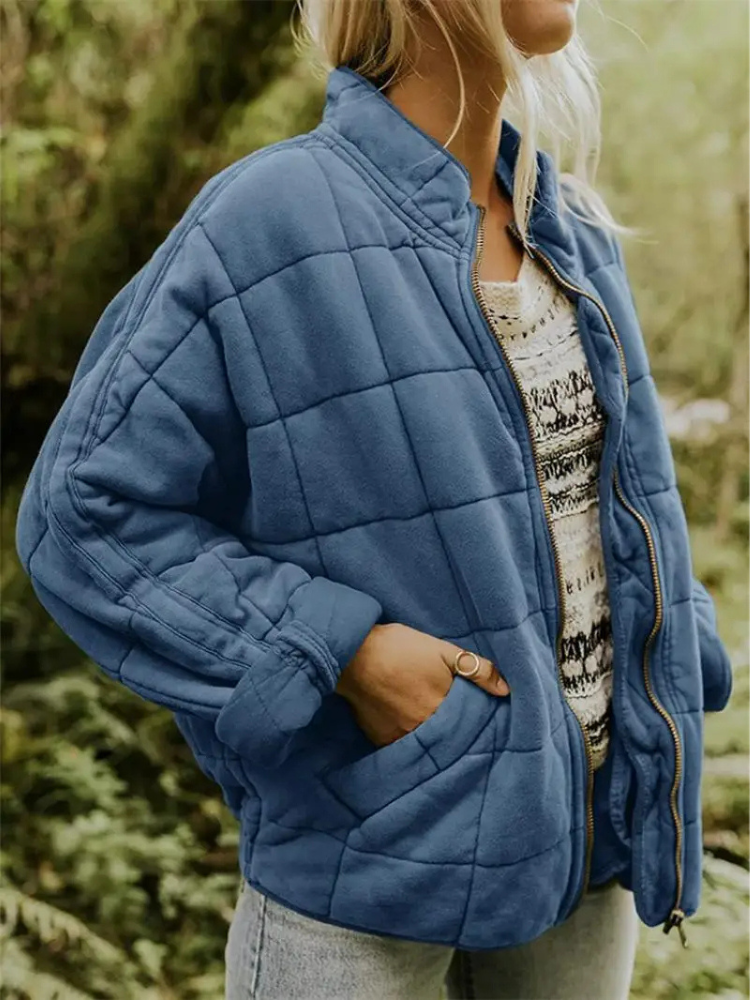 Women's Spring Quilted Versatile Stylish Jacket - Comfortable, Warm