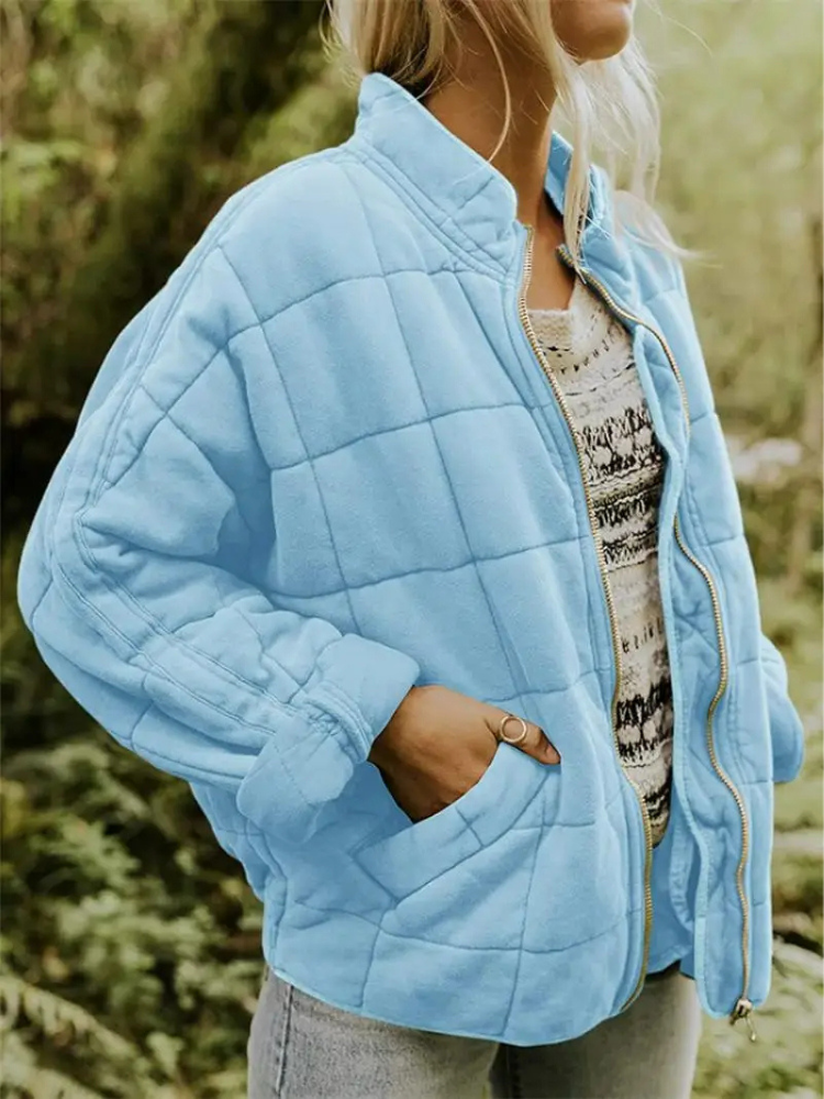 Women's Spring Quilted Versatile Stylish Jacket - Comfortable, Warm