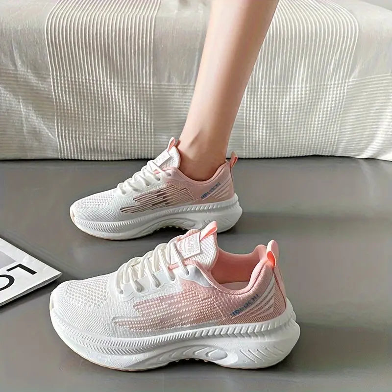 Baskets orthopédiques respirantes roses pour femme : confort, légèreté et maintien 