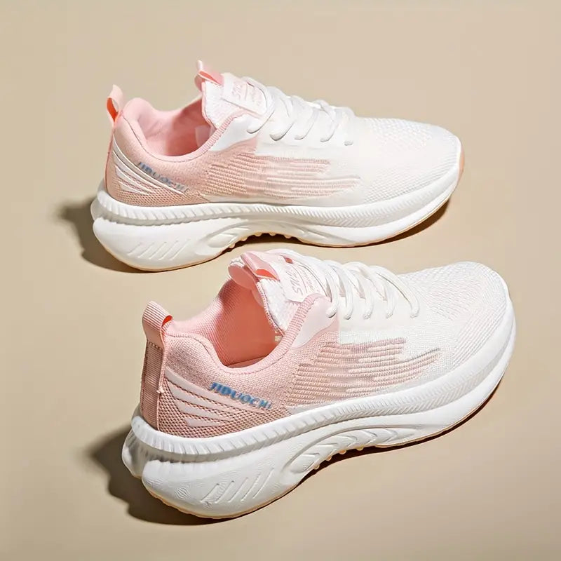Baskets orthopédiques respirantes roses pour femme : confort, légèreté et maintien 