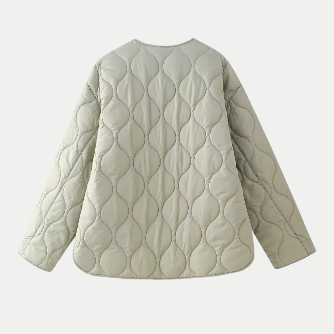 Cardigan en laine grise pour femme avec fermeture éclair vintage