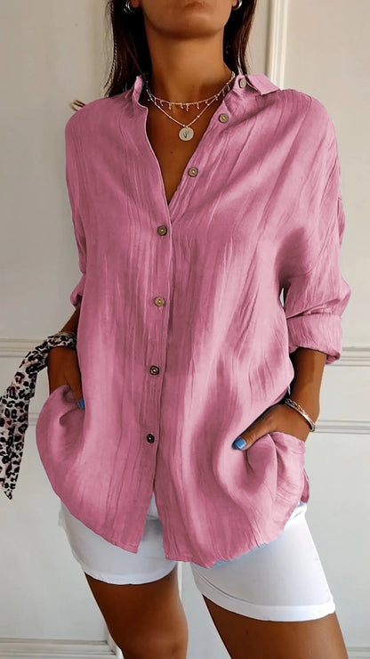 Chemise légère à manches longues pour femme - Élégance au quotidien