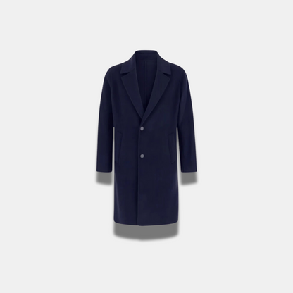 Manteau long bleu confortable et élégant pour femme