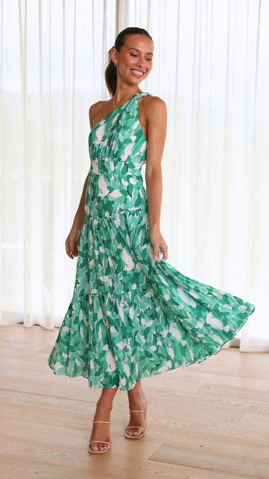 Robe de mariée mi-longue élégante à une épaule et motif floral pour femme 