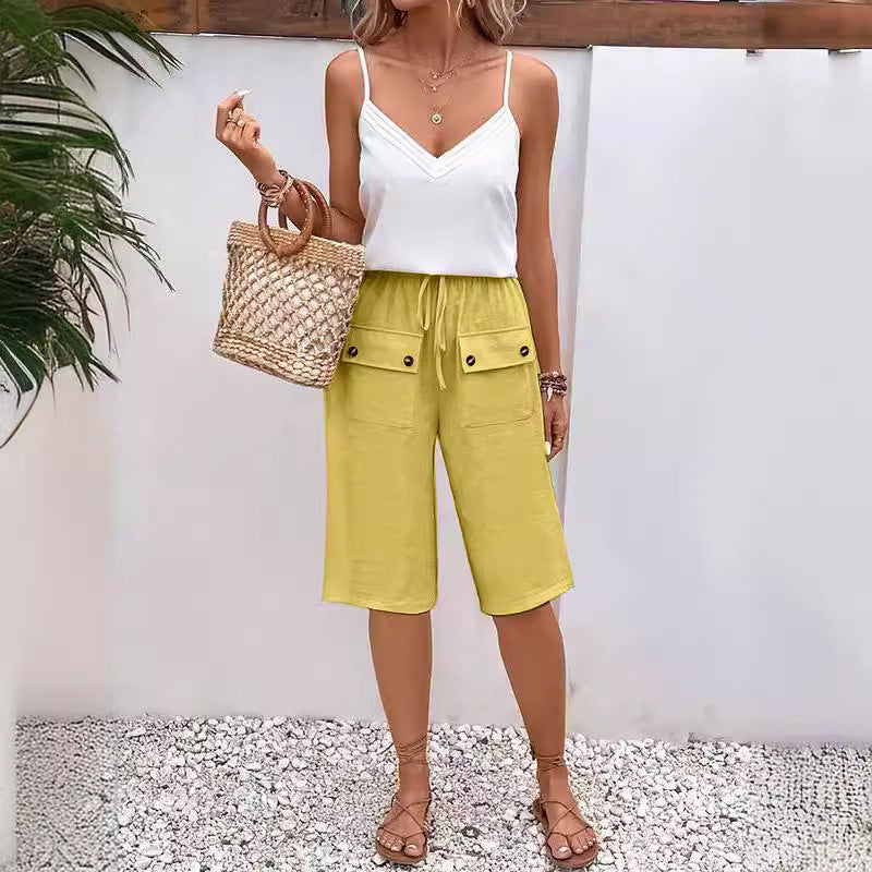 Short d'été décontracté et confortable pour femme - Léger et ample 