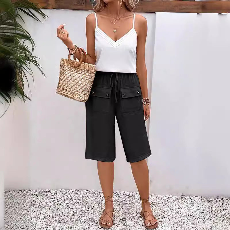 Short d'été décontracté et confortable pour femme - Léger et ample 