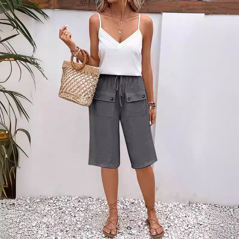 Short d'été décontracté et confortable pour femme - Léger et ample 