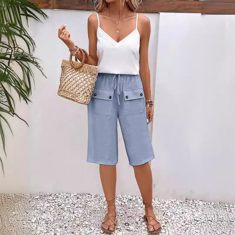 Short d'été décontracté et confortable pour femme - Léger et ample 